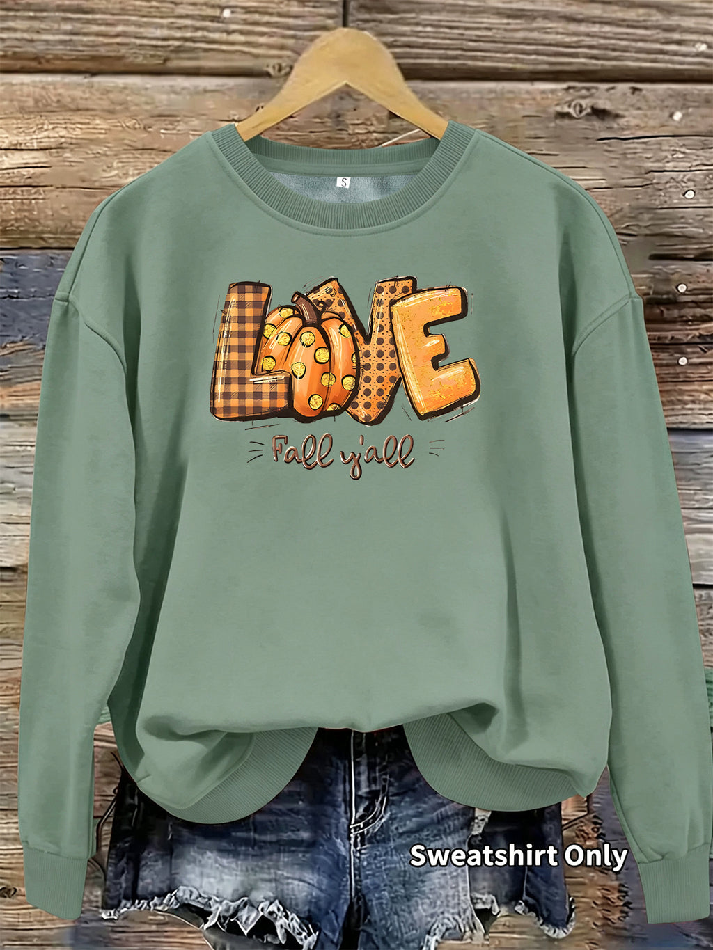 Sweatshirt Abóbora Estampada — Outono e Halloween