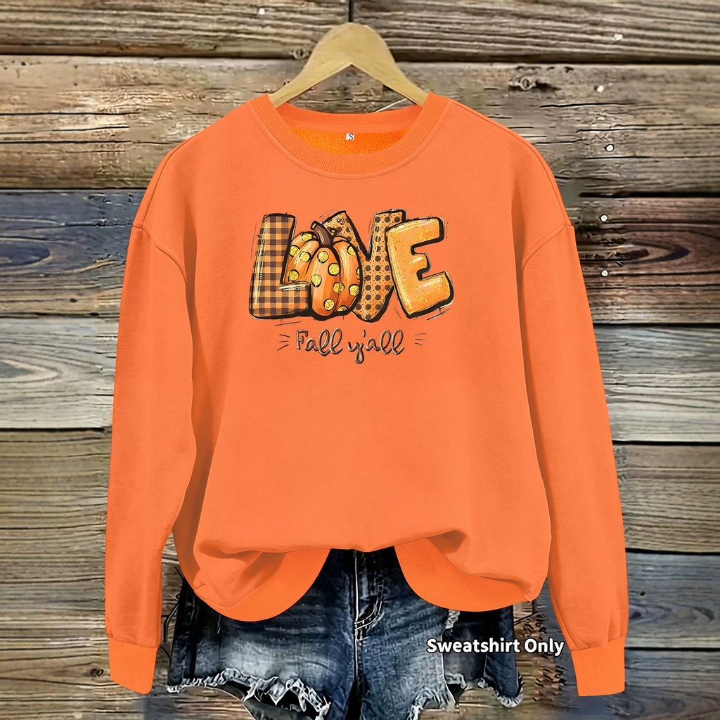 Sweatshirt Abóbora Estampada — Outono e Halloween