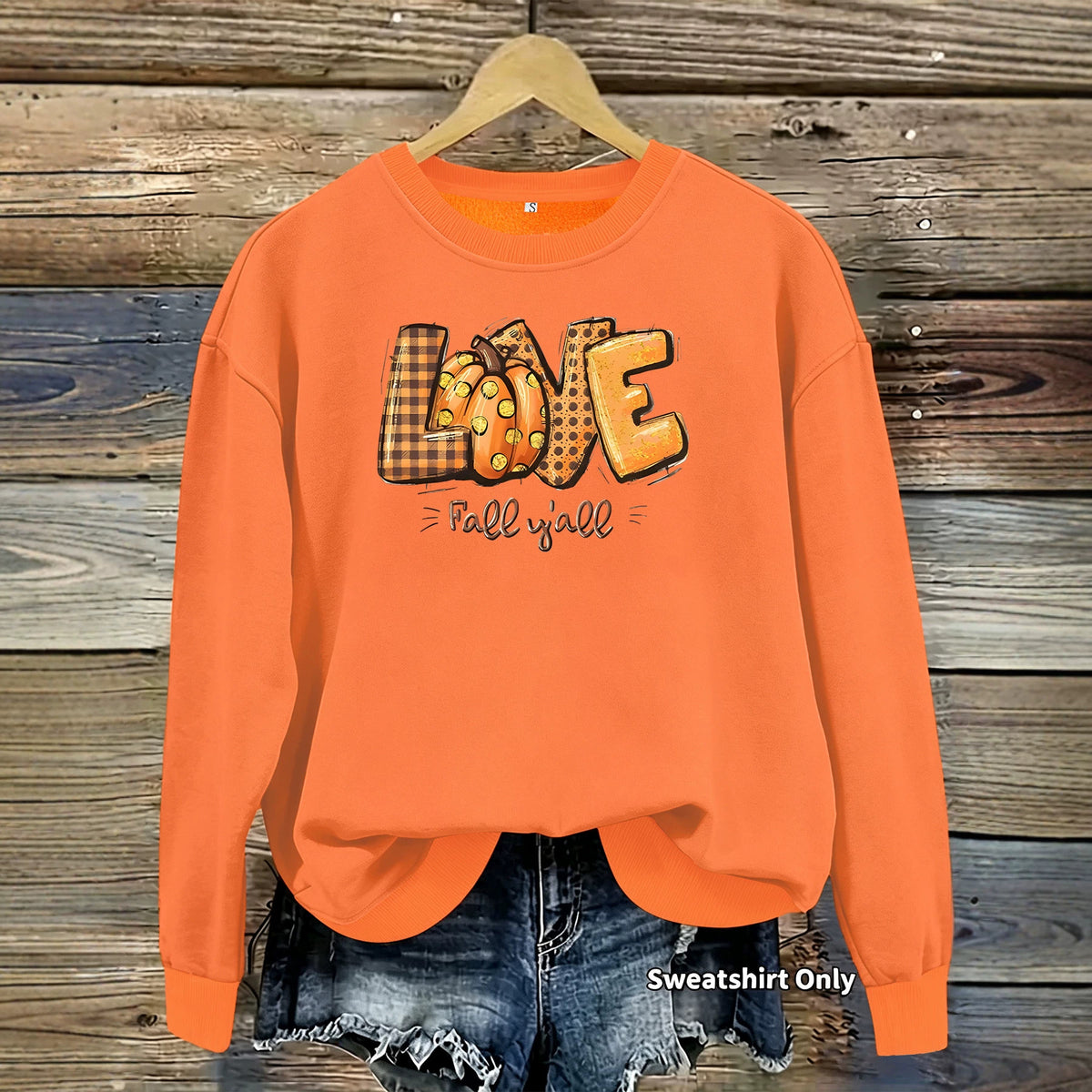 Sweatshirt Abóbora Estampada — Outono e Halloween