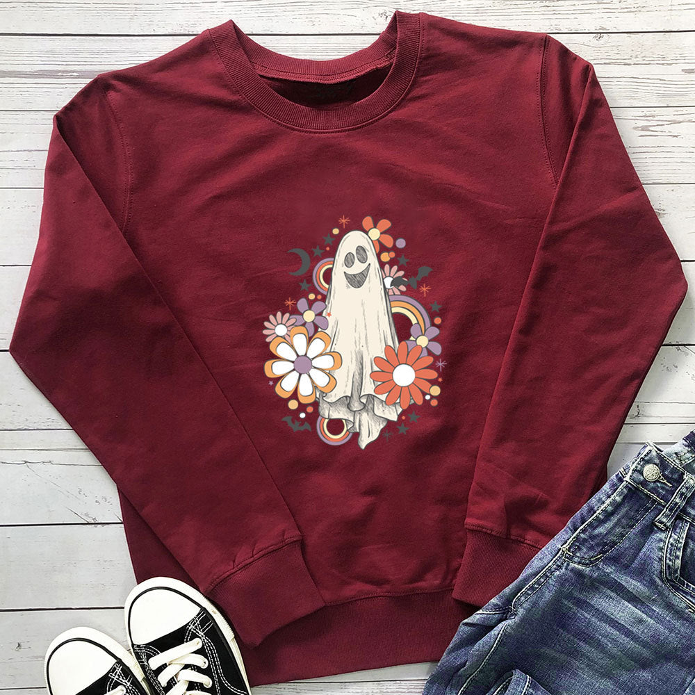 Flower Ghost Halloween hoodie