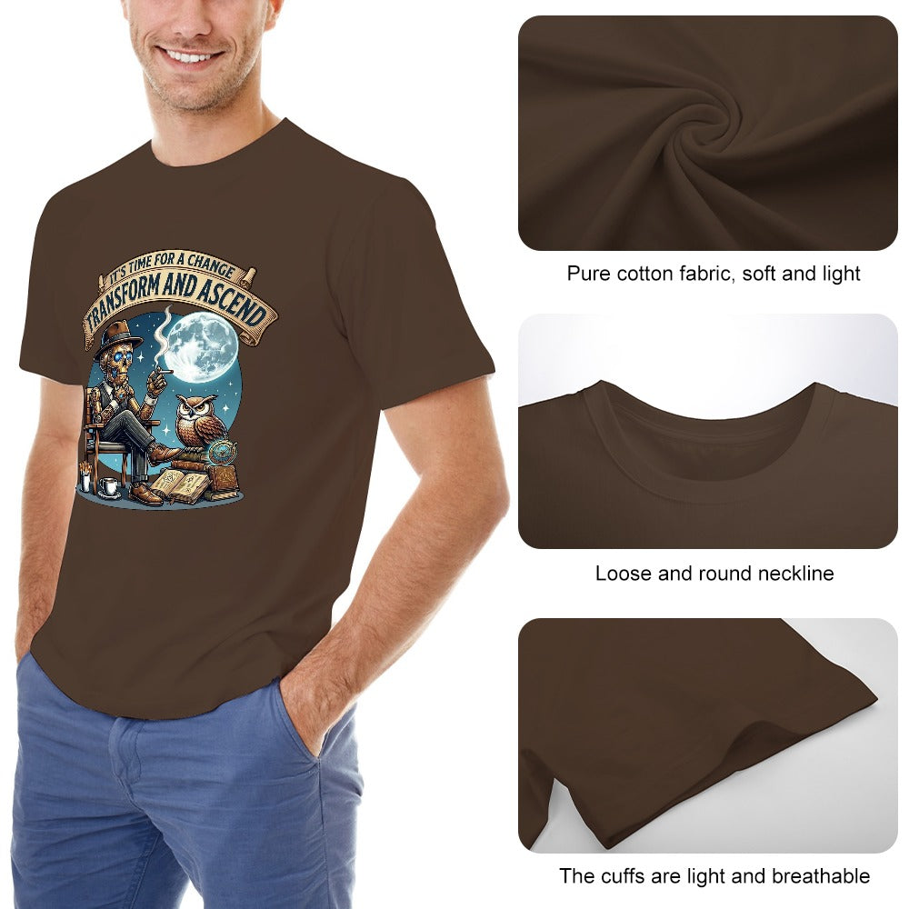 T-shirt de Homem Algodão — Estampado Frente e Costas