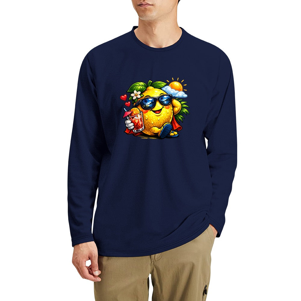 T-shirt de Homem Manga Comprida — Algodão Puro
